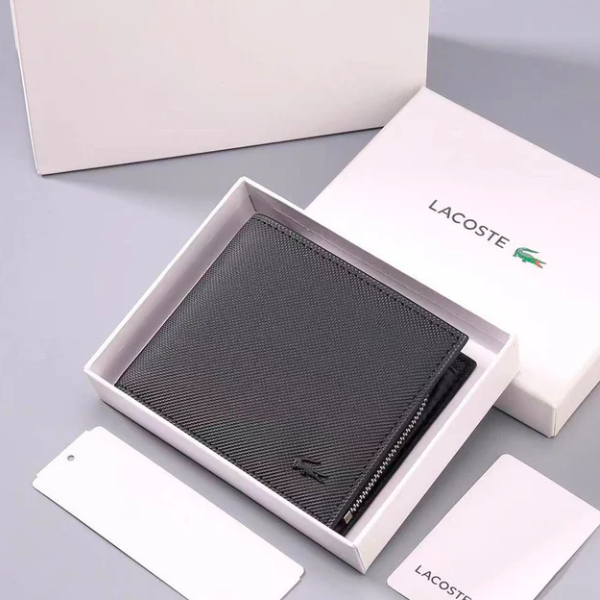 LACOSTE WALLET BLACK AND BLUE