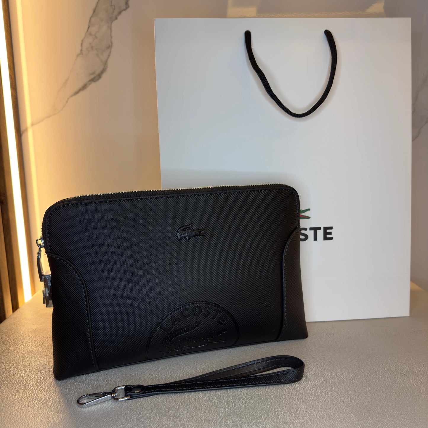 LACOSTE HAND BAG BLACK