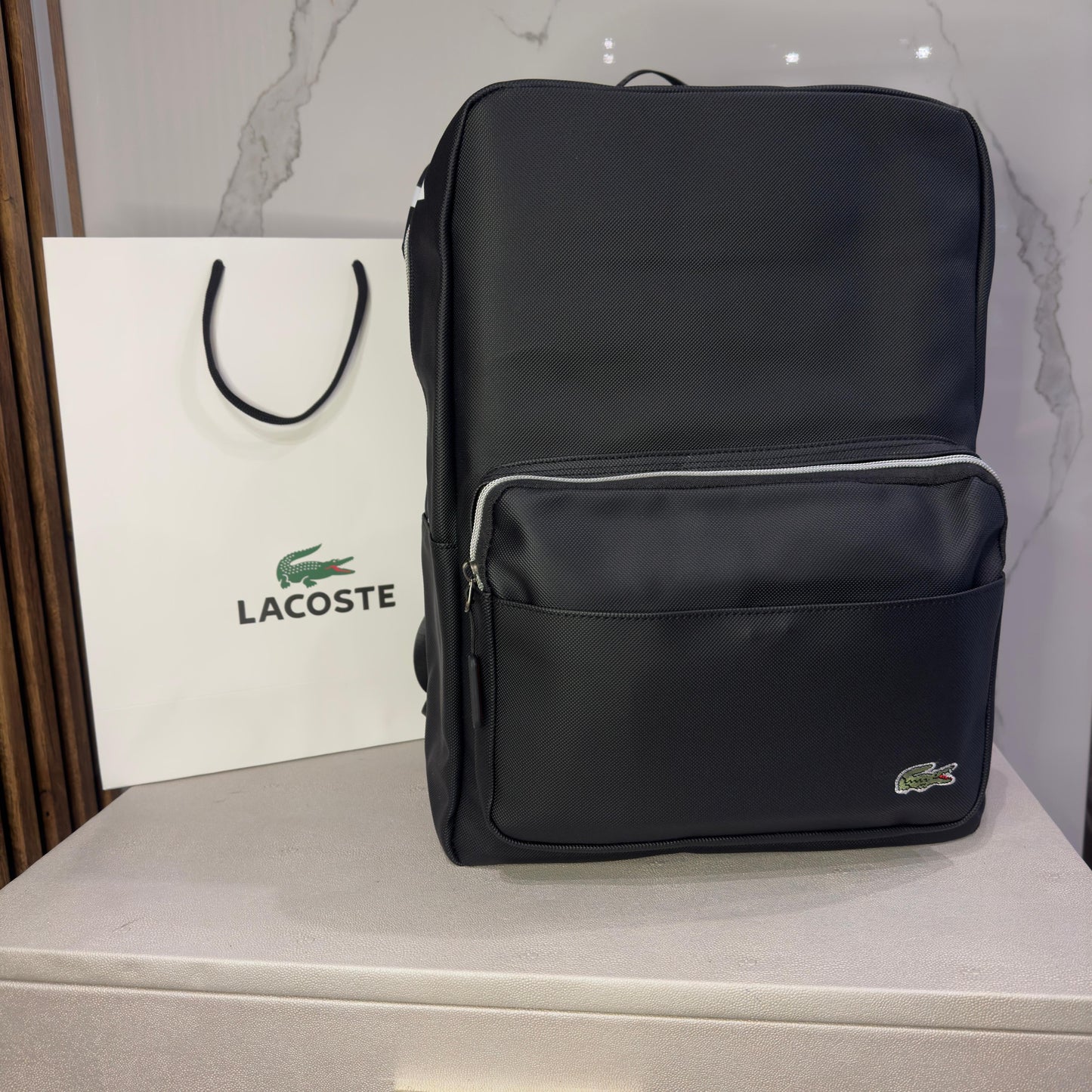 LACOSTE BACK PACK BLACK/NAVY