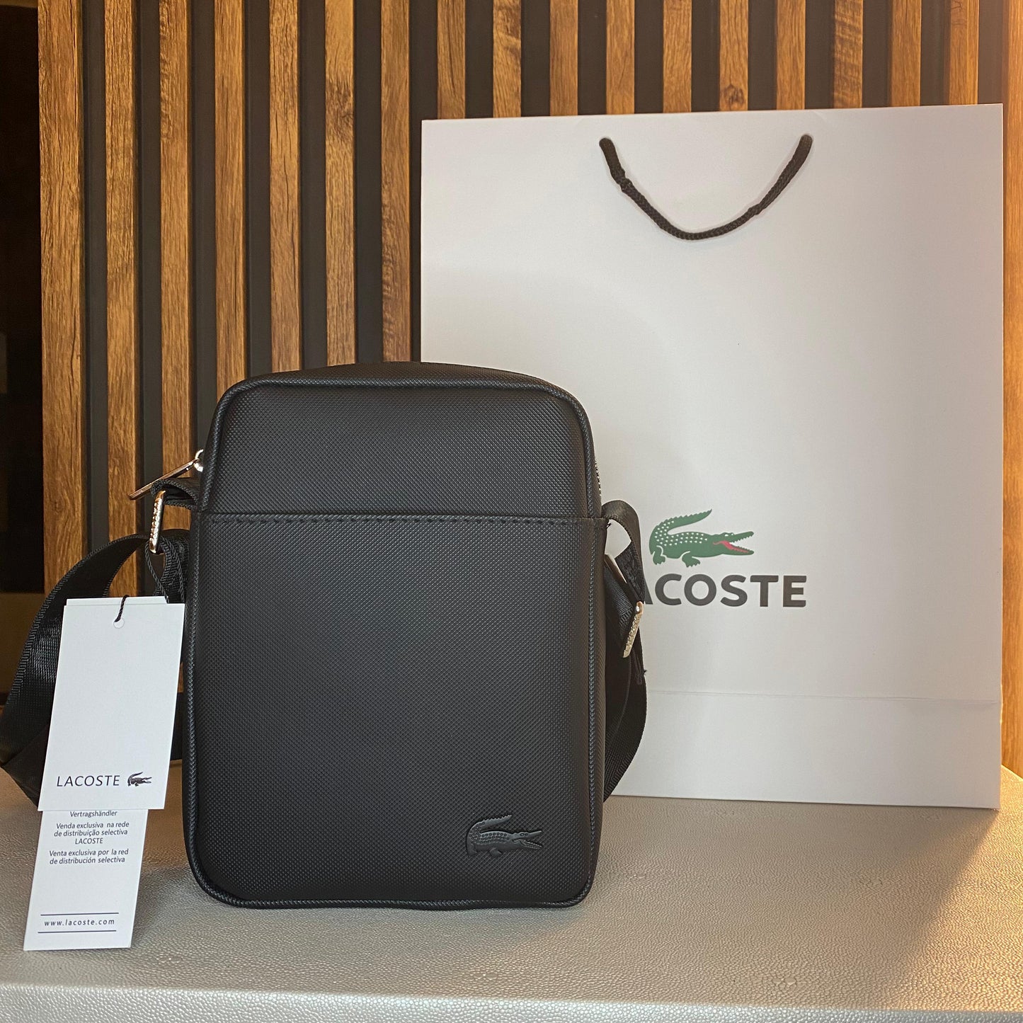 LACOSTE CROSS BAG BLACK 1